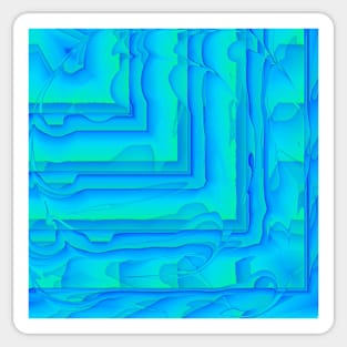 Blue corners Sticker